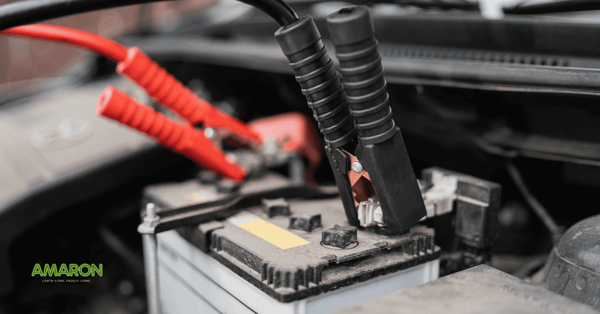 Car Battery with Jumpers